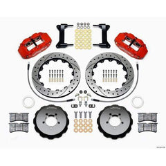 Wilwood FNSL6R Red Front Slotted & Drilled Big Brake Kit Subaru WRX 2002-2014 / STI 2004 w/ 17-in Wheels