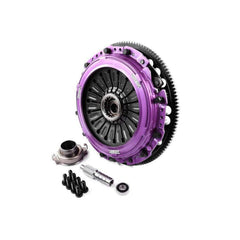 XClutch Clutch Kit Twin Solid Organic Clutch Discs w/ Flywheel Subaru STI 2004-2021