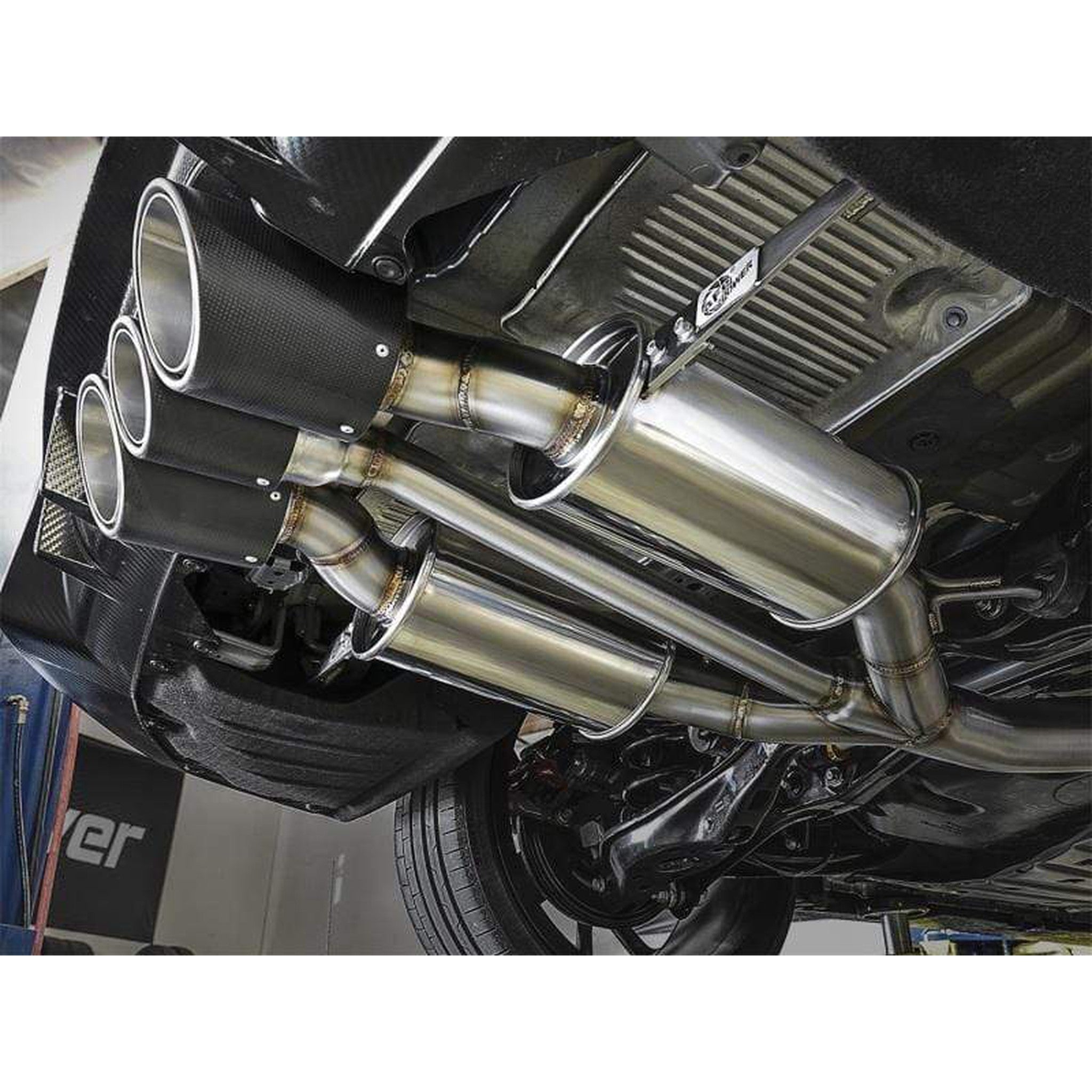 aFe POWER Takeda 304SS Dual Cat Back Exhaust w/CF Tips Honda Civic Type R 2017-2021 | 49-36616-C