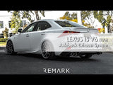 Remark Axleback Exhaust Burnt Stainless Single Wall Tips Lexus IS200t / IS300 / IS350 17-20 | RO-TTE3-S