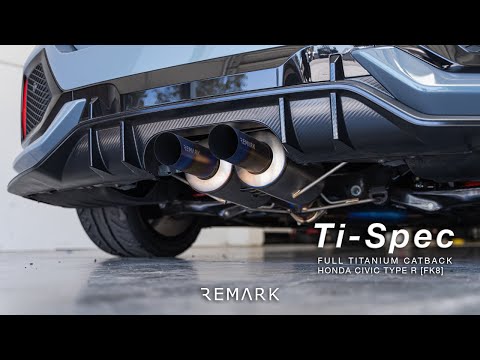 Remark Cat Back Exhaust Full Titanium Non-Resonated Honda Civic Type R 2017-2023 | RK-C2076H-01T
