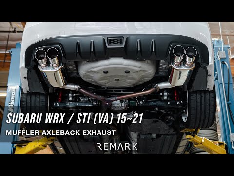 Remark WRX / STI 2015-2021 Muffler Axleback Exhaust Stainless Double Wall 3.5in Tips Subaru | RO-TSVA-DM