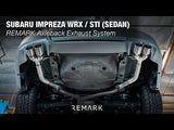 Remark WRX / STI 2011-2014 Axleback Exhaust Burnt Stainless Single Wall Tips Subaru  Sedan | RO-TTGV-S