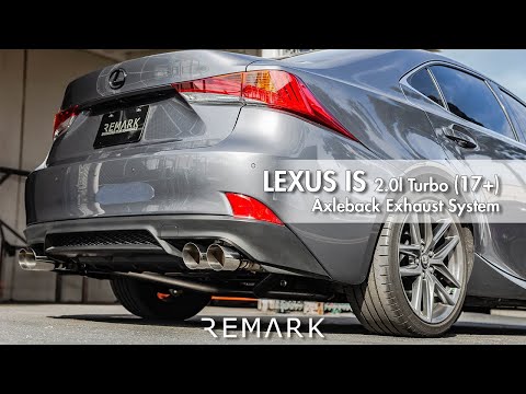 Remark Axleback Exhaust Stainless Single Wall Tips Lexus IS200t / IS300 / IS350 17-20 | RO-TSE3-S