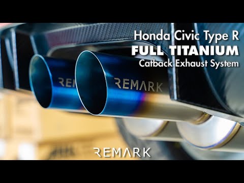 Remark Cat Back Exhaust Full Titanium Non-Resonated Honda Civic Type R 2017-2023 | RK-C2076H-01T