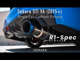 Remark R1 Spec Cat Back Exhaust w/ Stainless Muffler Subaru WRX / STI 2015-2021 | RK-C1076S-01