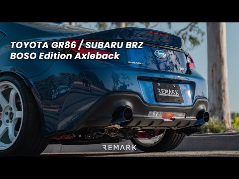 Remark BRZ 2022-2026 BOSO Edition Burnt Blue Stainless Axleback Exhaust Toyota GR86 / Subaru | RO-TBZ8-SL
