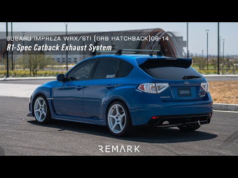 Remark R1-Spec Cat Back Exhaust Titanium Muffler Subaru WRX 2011-2014 / STI 2008-2014 Hatchback | RK-C1076S-02T