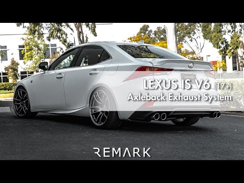 Remark Axleback Exhaust Stainless Single Wall Tips Lexus IS200t / IS300 / IS350 17-20 | RO-TSE3-S