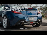 Remark GR86 / Subaru BRZ 2022-2023 Axleback Exhaust 4.5in Burnt Stainless Double Wall Toyota | RO-TTZ8-D