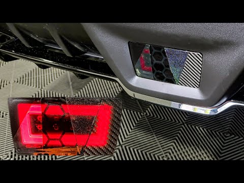 Sticker Fab Special Edition Dark Smoke Honeycomb F1 / Rear Fog Light Overlay - 2015-2026 Subaru WRX / STI