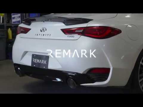 Remark Axleback Exhaust Stainless Steel Double Wall Tip Infiniti Q60 2017-2022 | RO-TSQ6-D