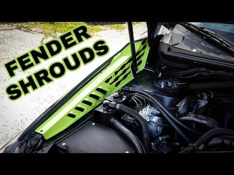 Noble AR Fender Shrouds in Flourescent Yellow - 15-21 WRX / STI