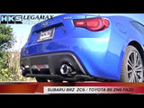 HKS Legamax Sports S-Tail Catback Exhaust w/ Burnt Tips Subaru BRZ 2013-2020 / FT-86 2017-2020 | 32018-AT041V