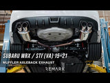 Remark Muffler Axleback Exhaust Stainless Single Wall 3.5in Tips Subaru WRX / STI 2015-2021 | RO-TSVA-SM