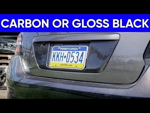 Noble Gloss Black License Plate Panel - 15-21 WRX / STI